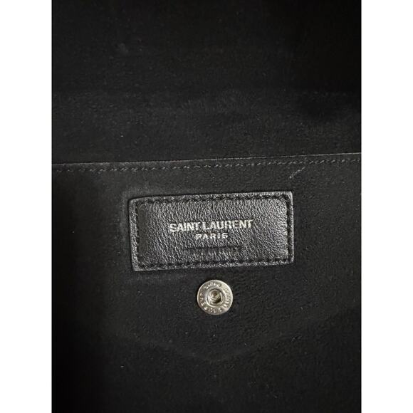 Yves Saint Laurent Black Leather Teddy Bucket Bag W Interior Snap Pouch W COA - Picture 5 of 13